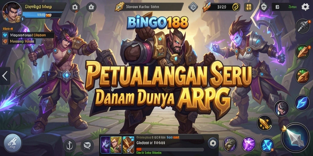 Tampilan gameplay BINGO188 dengan aksi seru di dunia fantasy.