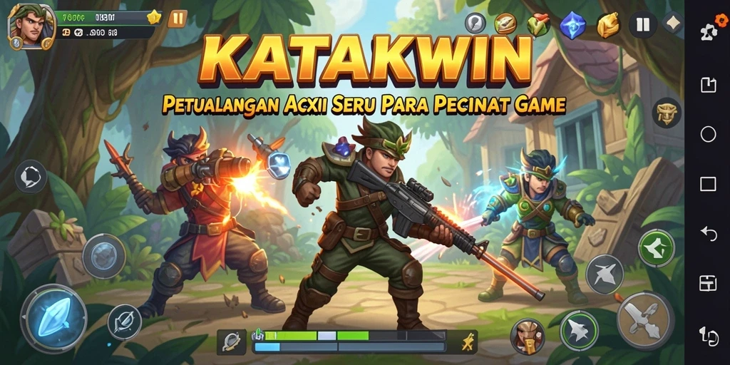 Tampilan gameplay seru dan menegangkan KATAKWIN.