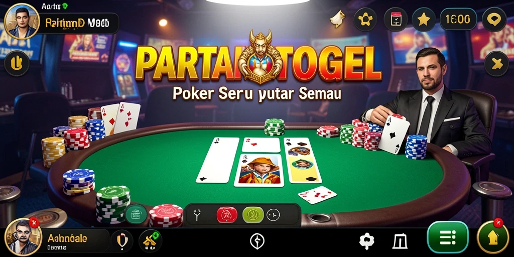 Tampilan menakjubkan dari gameplay Poker di PARTAITOGEL.