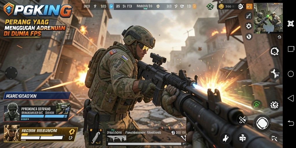 Pengalaman intens saat bertempur dalam PGKING dengan gameplay FPS yang realistis.