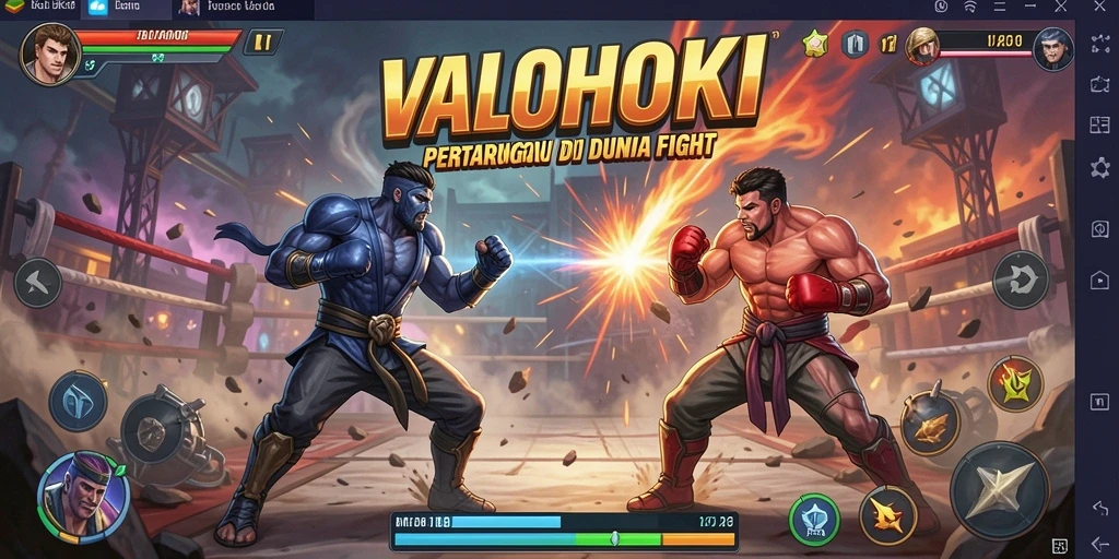 Screenshot menampilkan pertarungan epik dalam VALOHOKI.
